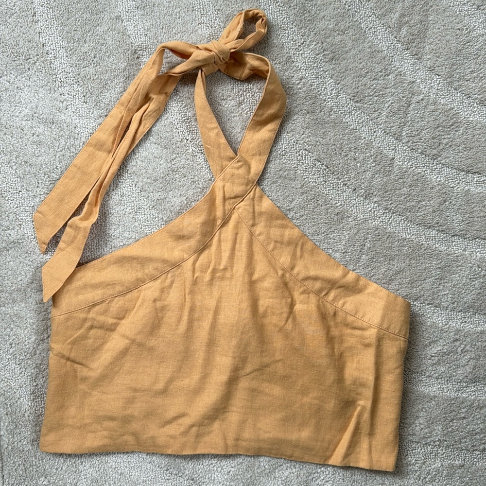 Abercrombie & fitch 	
Women's
Cropped Linen-Blend Halter Top
SKU: 651473531
